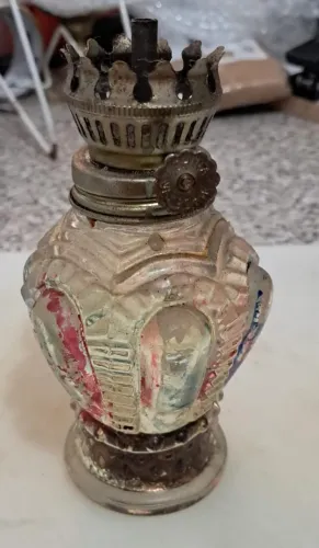 Mini Lamparina a oleo - usado - vidro conforme a foto 