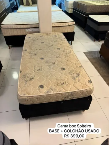 Cama de Solteiro BASE + Colchão USADOS - Entrego!