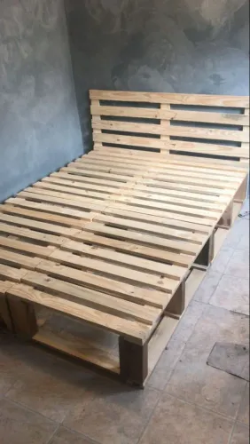 Cama de casal madeira pinus 