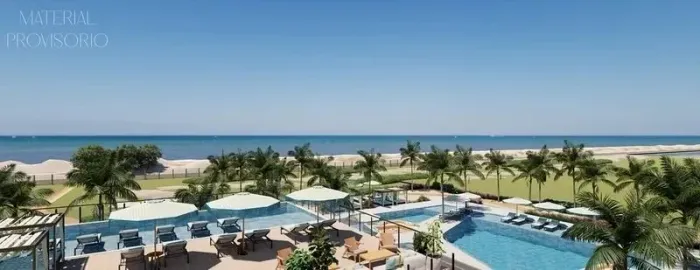 Terreno em condomínio fechado à beira-mar.
