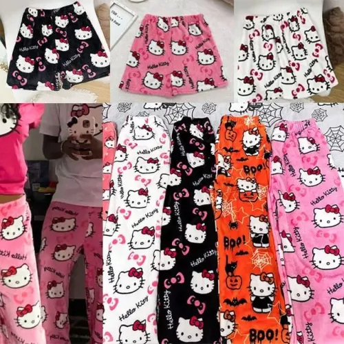 Calça pelúcia Hello Kitty 