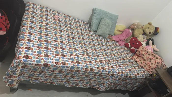 Cama baú solteiro com cama auxiliar