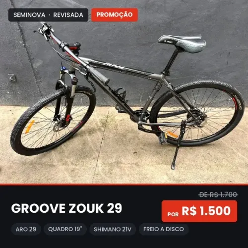 Bicicleta Groove Zouk Aro 29 Alumínio Shimano 21v Freio Hidráulico