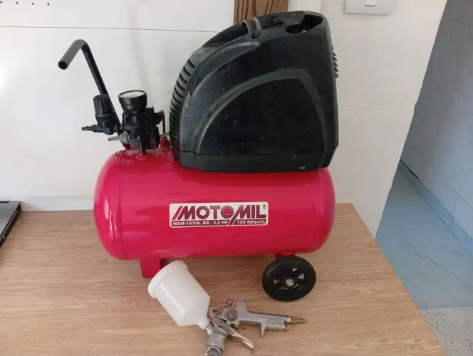 Compressor motomil 24 litros + pistola .