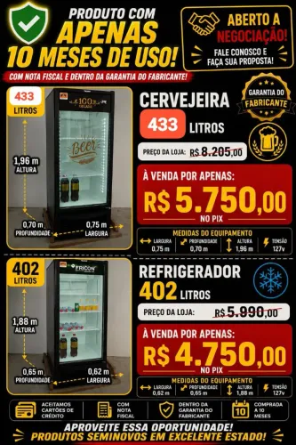 Cervejeira 433 litros fricon