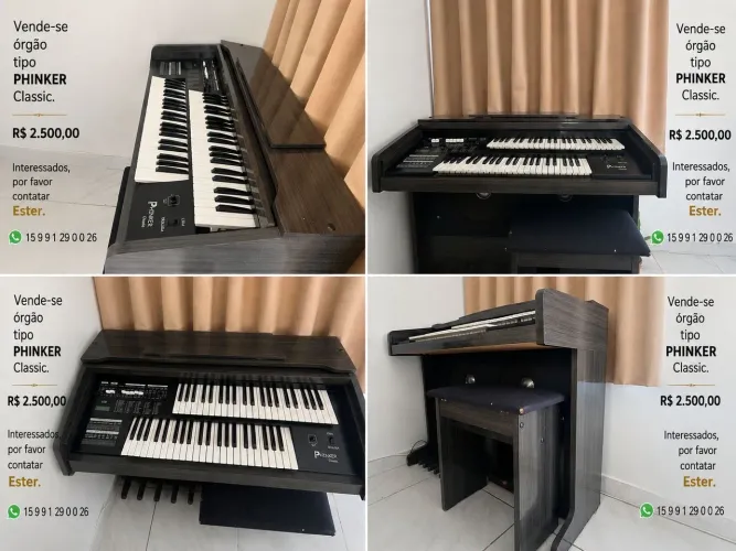 Vende-se instrumento Musical Órgão Phinker Classic