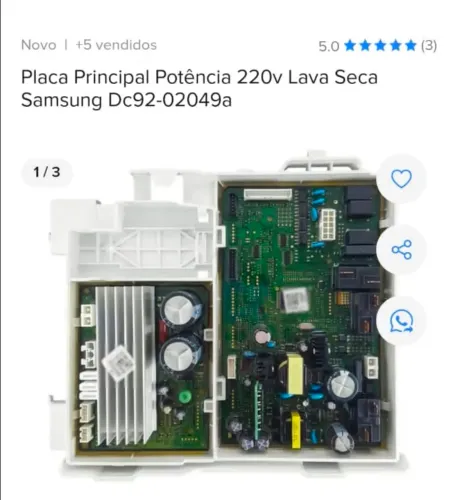 Placa Principal Potência 220v Lava Seca Samsung Dc92-02049a