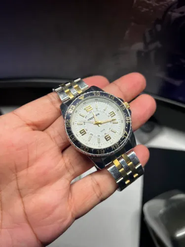 Relógio Mondaine GMT Misto Dourado/Prata