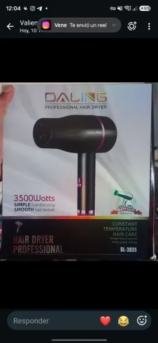 Secador de cabello alta performance 3500 watts, sequado rápido.