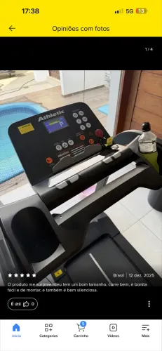 Esteira atletic 130 kilos 16 velocidades