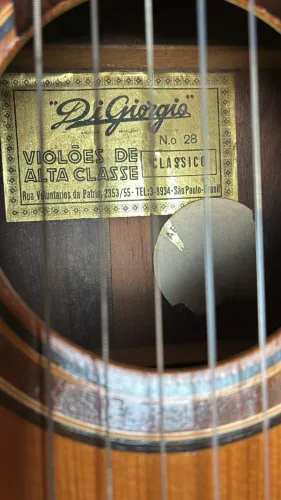 Violão Di Giorgio Clássico 28 Anos 60 selo dourado todo maciço