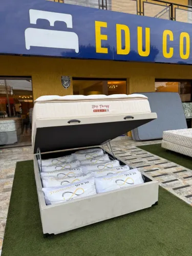 Cama BAÚ CASAL COM COLCHÃO CASAL PILLOW TOP - Entrego!