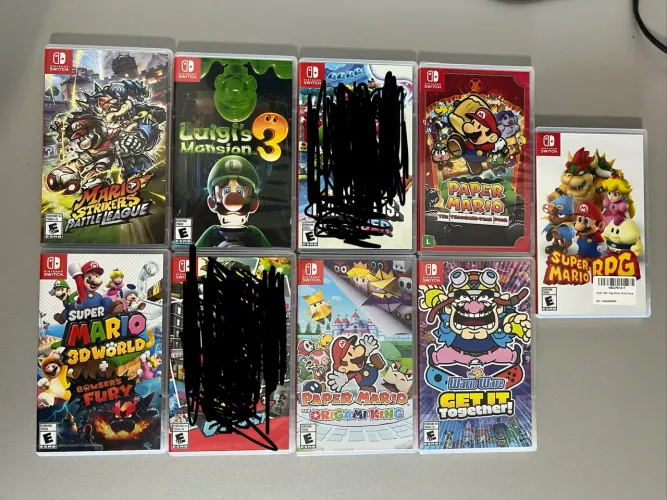 LOTE 7 JOGOS SWITCH - (4 LACRADOS) - MARIO