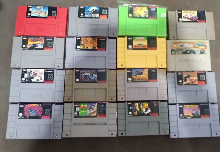 Games jogos super Nintendo snes Mario metroid top gear e outras