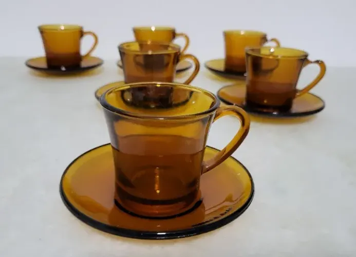 Conjunto De 6 Xícaras Duralex Cafezinho Original 50ml Ambar