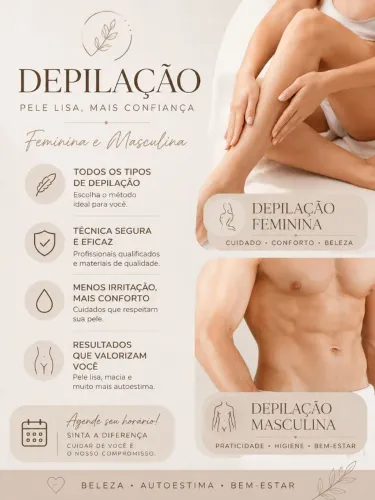 Depilação unisex /Manicure pedicure
