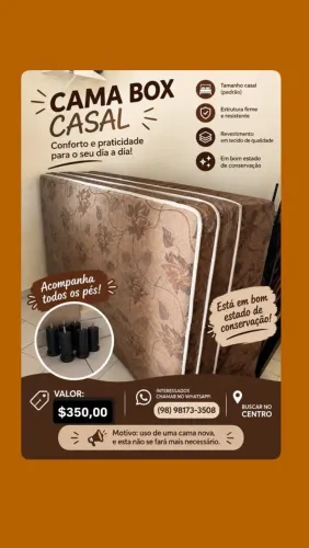 Cama box - $350
