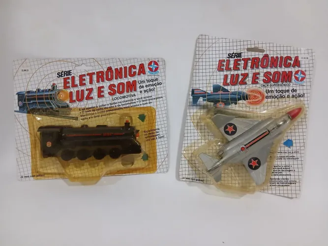 Raros Trêm e avião serie eletrônica luz e som LACRADOS DA ESTRELA