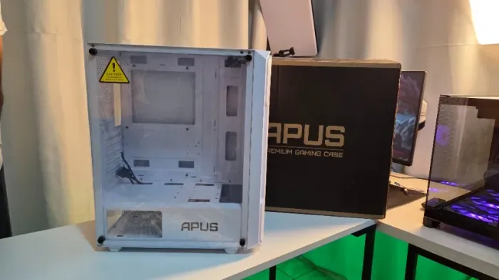 Gabinete Apus Pichau Branco com 3 Fans sem RGB