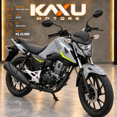 Honda CG 160 Titan 2026 Prata Zero KM