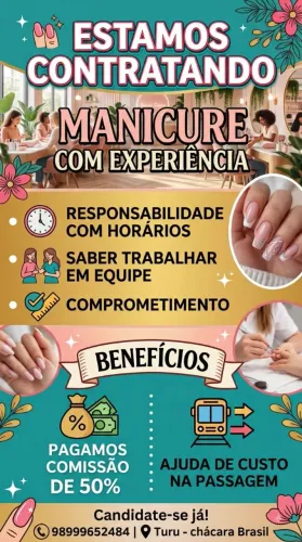 Estamos contratando Manicure