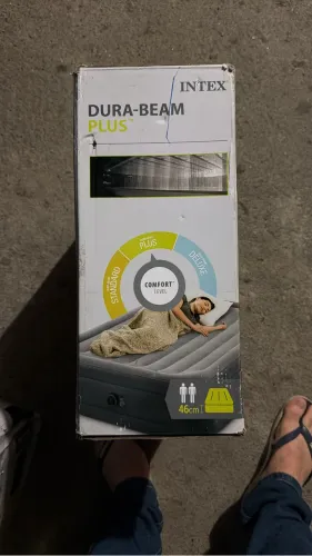 Colchão Inflável Casal C/ Bomba De Pé Embutida Intex 64762