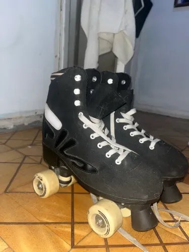 Patins Quad Fila Preto Logo Black Abec-5
