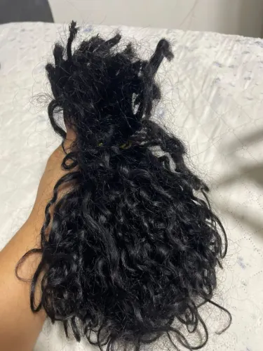 Cabelo humano cacheado 30cm