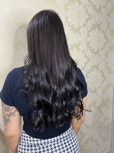 Cabelo humano natural sem tinta com 70 gramas 55cm