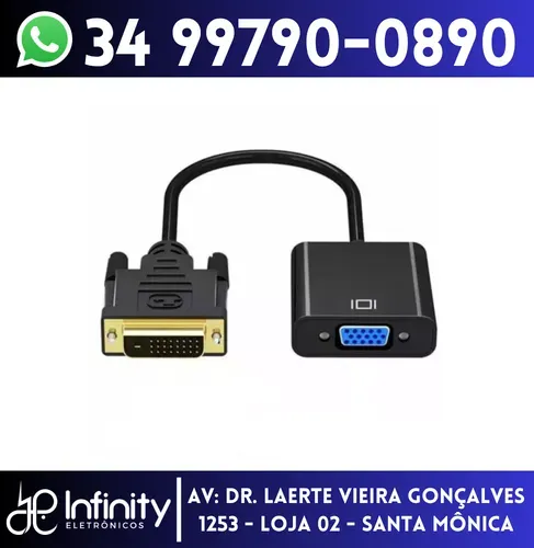 Adaptador Conversor De Vídeo DVI para VGA