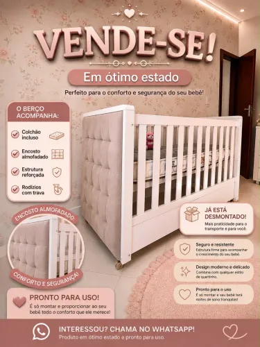 Berço enorme e super resistente