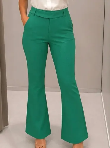 Calça Flare Verde Márcia Mello Tamanho M