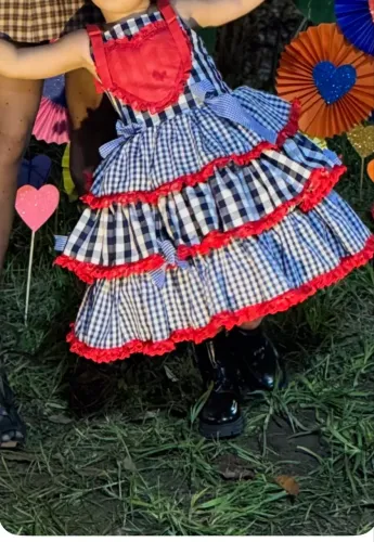 Vestido Junino veste até o 3 anos