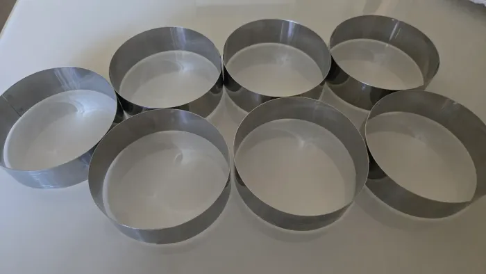 Kit com 7 aro cortador / aro de hambúrguer 10x3