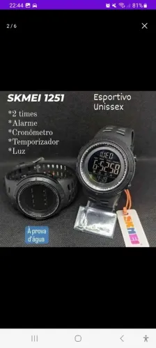 Relógio Skmei 1251, digital, aprova d'água, excelente para uso diário e muito confortável.