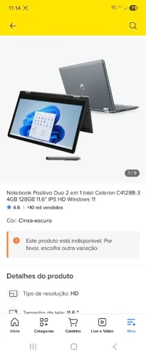 Notebook positivos com teclado adicional