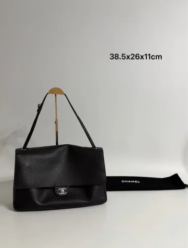 Bolsa nova grande maxi bag em couro legítimo Chanel italiano flap