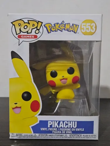 Funko Pop Pikachu 553 Caixa com Detalhes Pokemon