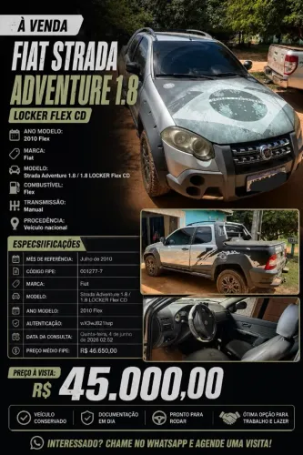 Fiat Strada Adventure1.8/ 1.8 Locker Flex CD 2010