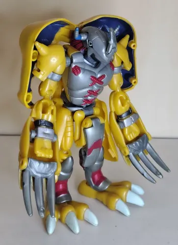 Boneco do digimon adventure - Agumon digivolving Wargreymon - Vintage - Bootleg