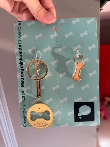 Chaveiro com pingente para coleira Pet