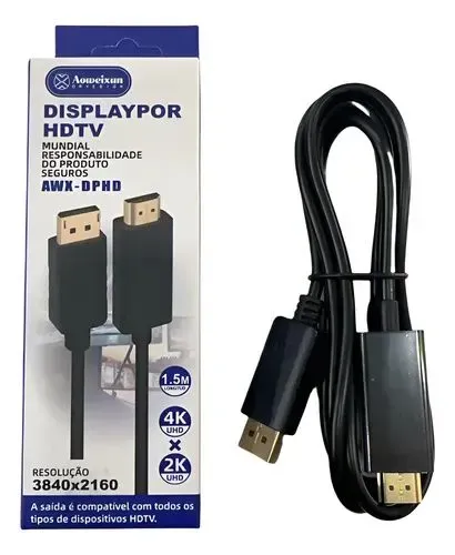 Cabo Adaptador DisplayPort para HDMI