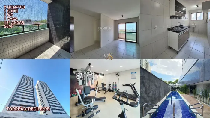 À VENDA COM 2 QUARTOS SENDO 1 SUITE BAIRRO DA TORREÃO-RECIFE/PE