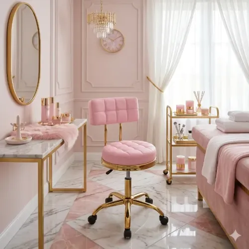 Mocho dourado gold Conforto e Elegância