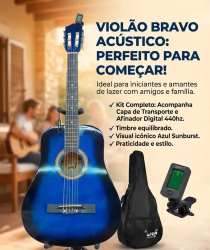 Violão acústico para iniciante