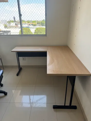 Mesa em L Escritório + Cadeira Gamer