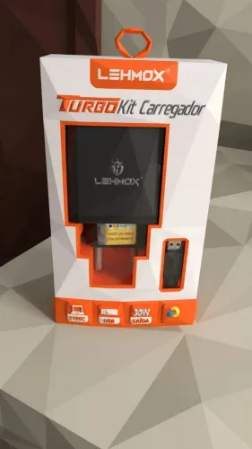 Kit Carregador Turbo LEHMOX LE-90-4 30W USB-A + Cabo Tipo-C