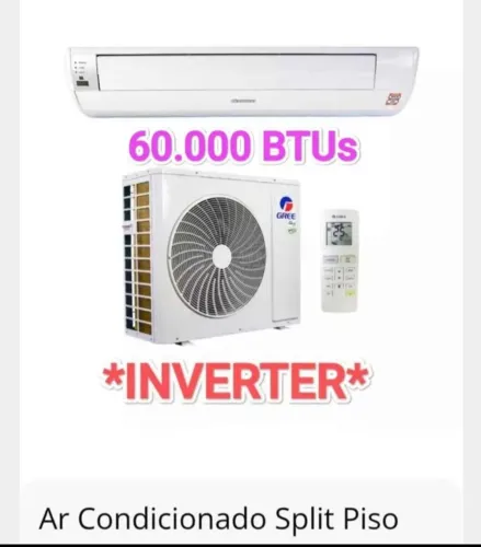 Ar Split Piso Teto Gree INVERTER 60000 BTUs + 220v  + Nota + Garantia Fabrica + Cartão 12x