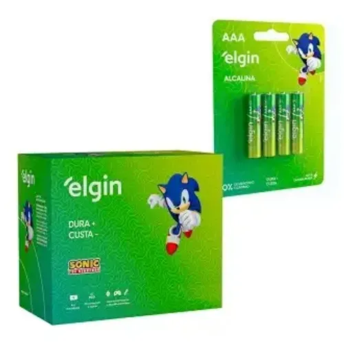 Pilha Alcalina Palito Aaa Elgin c/4