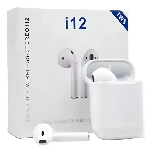 Fone Bluetooth i12 TWS Sem Fio - Entrega Imediata Hoje!